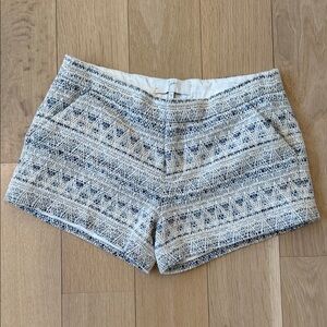Jolie Blue and White Textured Women's Shorts